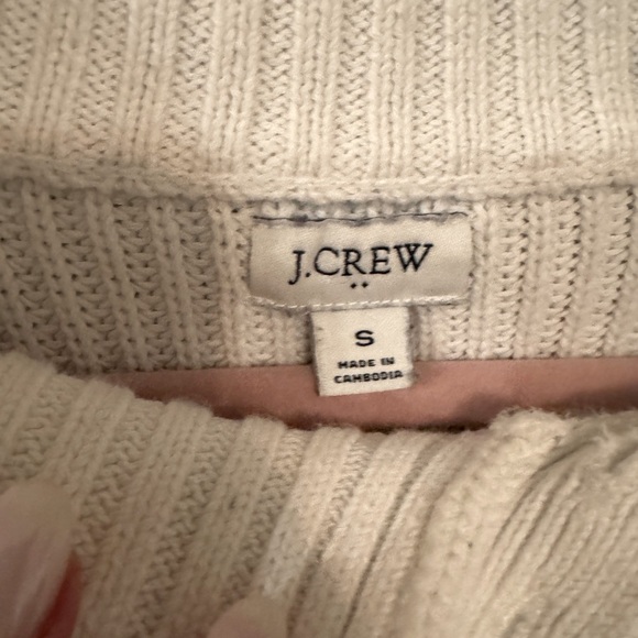 J. Crew stripped cotton button nautical sweater blue white coastal grandma - Picture 6 of 7